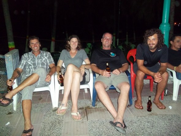 The Venezuelan crew. Left to right: Ryan (Canada), Alison (USA), Paul (England/USA), and some bearded weirdo