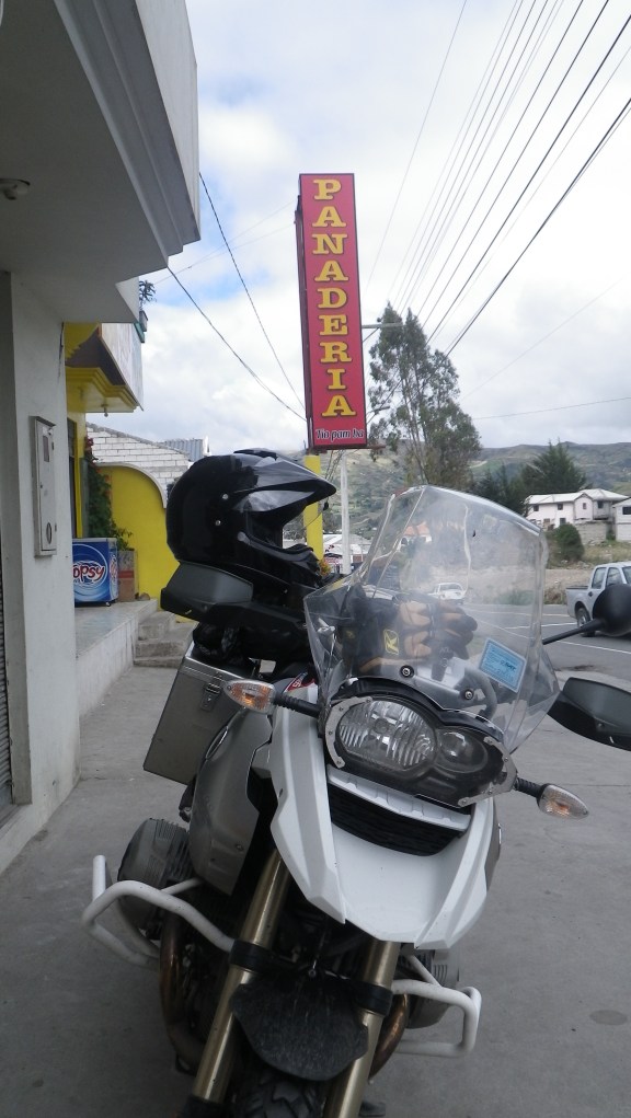 Outside a bakery for some leavened goods