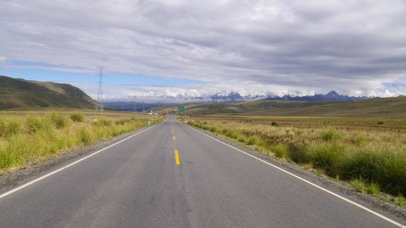 Leaving the Cordillera Blanca in the distance