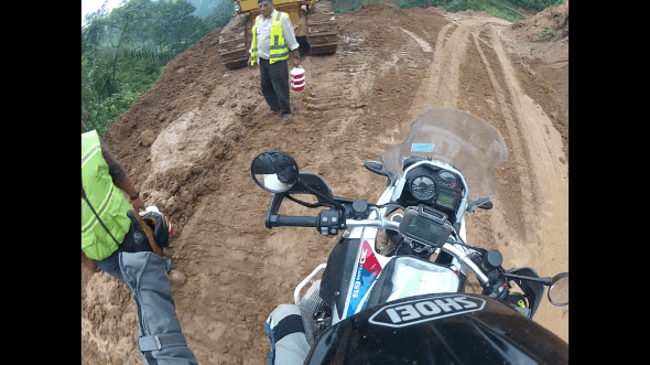 Thanking the crew on my way through