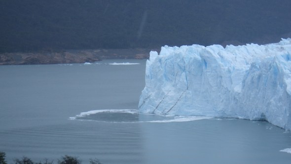Just missed a huge chunk falling in...