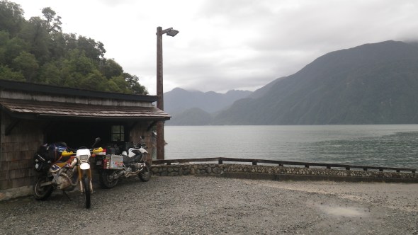Waiting for the first of three ferries.