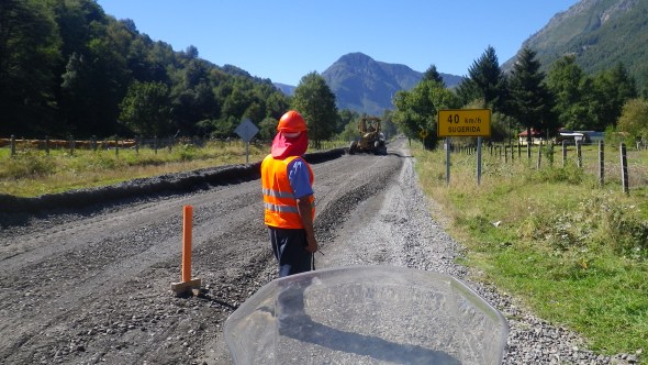 Chile seems to be doing roadworks on every single kilometer of its roads...