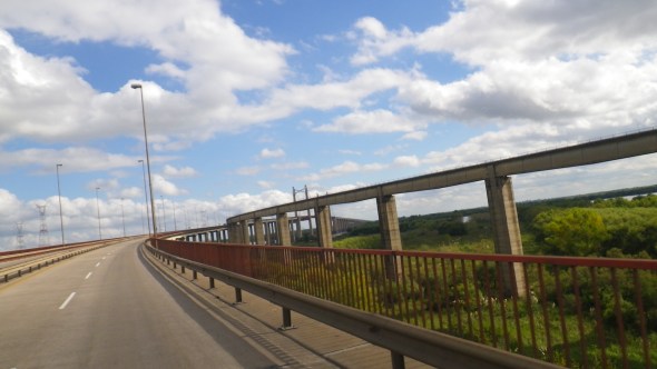 One of the suspension bridges en-route to Buenos Aires